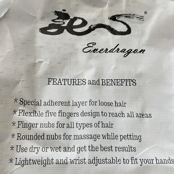 PET GROOMING GLOVES Dogs, cats, short/long fur or other pets ONE SIZE FITS MOST - Picture 10 of 11